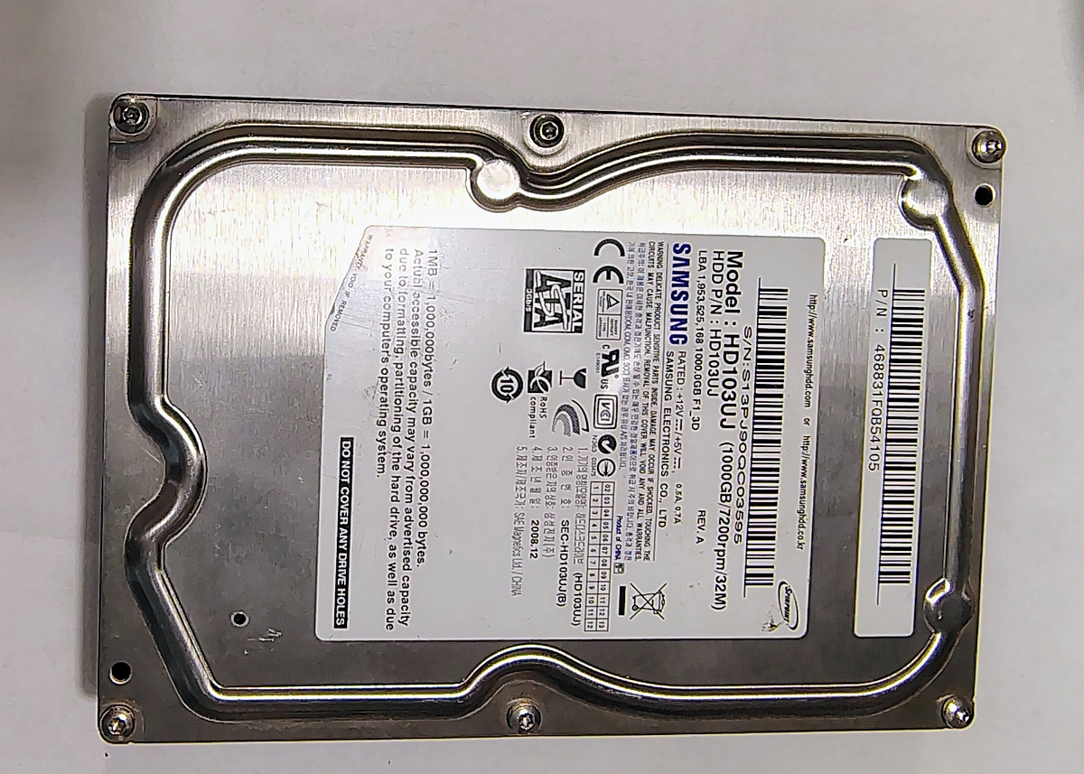 SAMSUNG HD103UJ Data Recovery